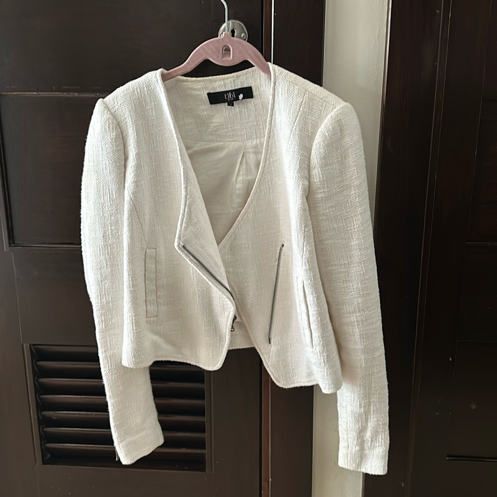 Tibi New York White Tweed Jacket